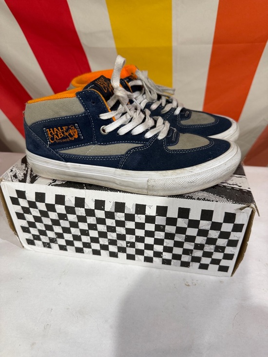 Vans Other - Vans Navy, Gray & Orange Half Cab Skate Shoes 7